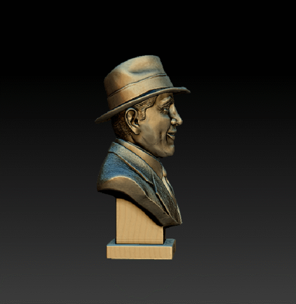 Modelo 3D Busto Carlos Gardel para impresión 3D - Image 5