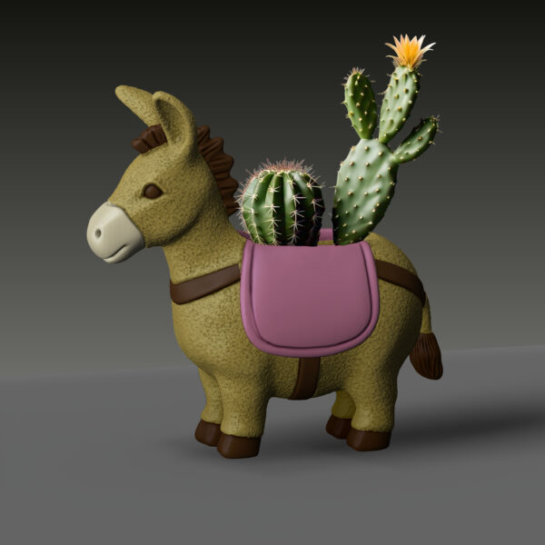 Maceta de cactus con forma de burro - Image 10