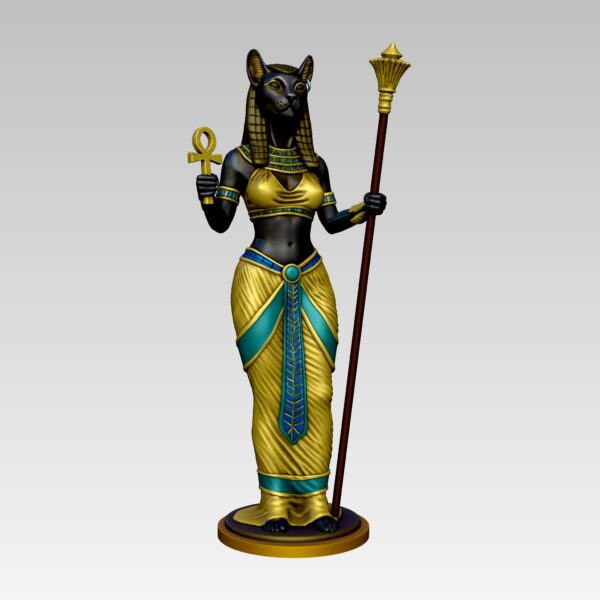 Estatua de la diosa egipcia Bastet modelo 3D STL - Image 11