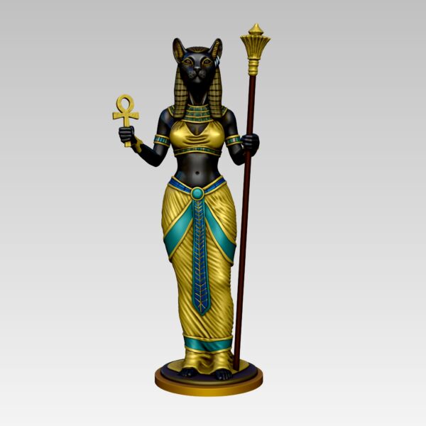 Estatua de la diosa egipcia Bastet modelo 3D STL - Image 10