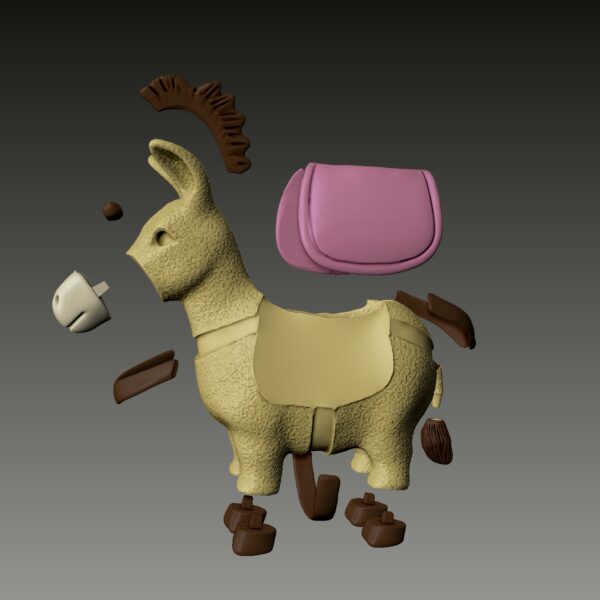 Maceta de cactus con forma de burro - Image 3