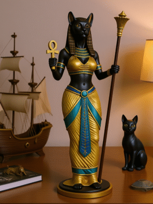 Estatua de la diosa egipcia Bastet modelo 3D STL