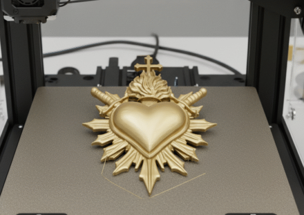 Adorno de pared de corazón atravesado por dos espadas - Image 3