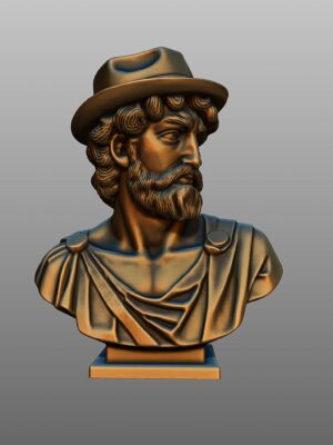 Busto decorativo de David en estilo hipster