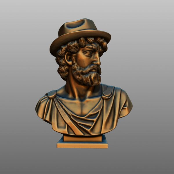 Busto decorativo de David en estilo hipster
