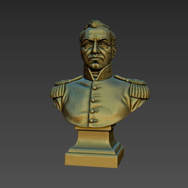 Archivo STL busto de San Martin para impresión 3D - Image 7