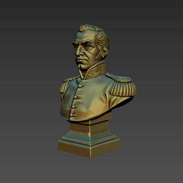 Archivo STL busto de San Martin para impresión 3D - Image 6