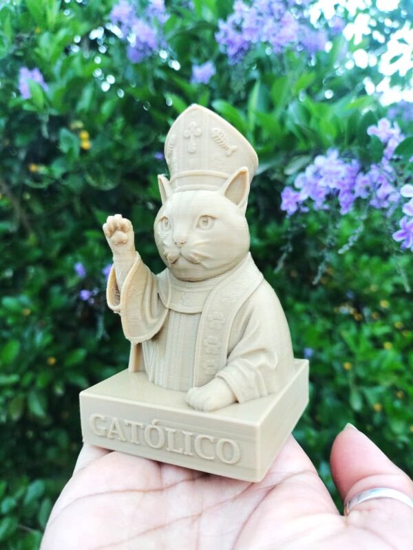 Busto de un católico - lindo gato religioso - Image 12