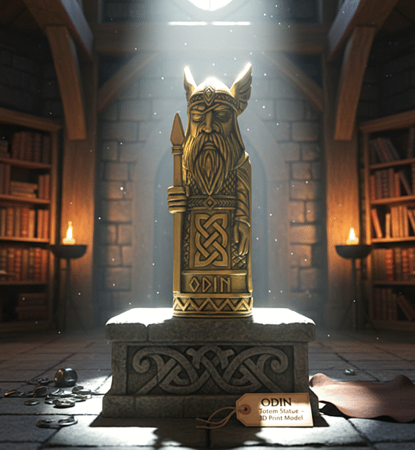 Estatua de estilo tótem de Odín
