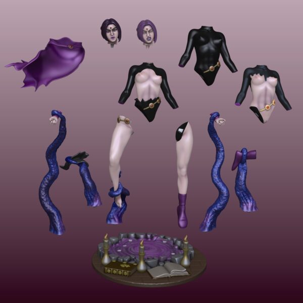 Figurilla de Raven para impresion 3D, incluye version NSFW - Image 8