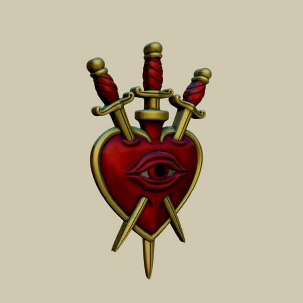 sagrado corazón, tres de espadas, gotico. - Image 4