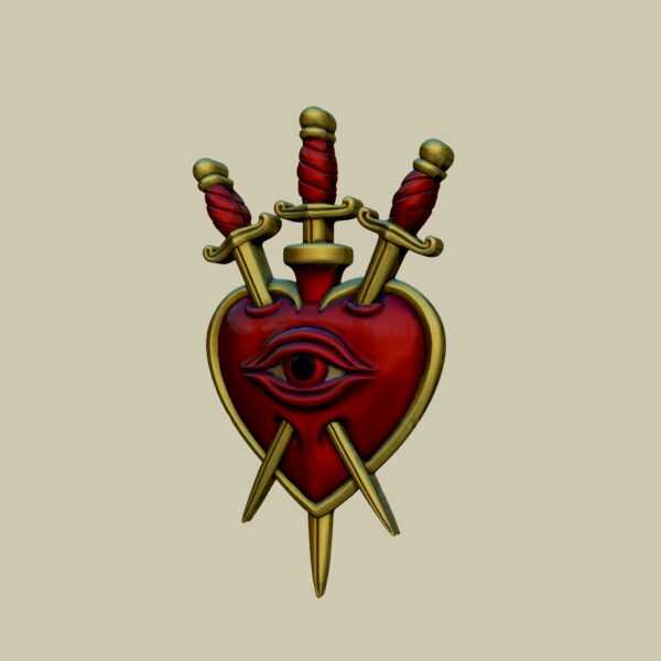 sagrado corazón, tres de espadas, gotico. - Image 5