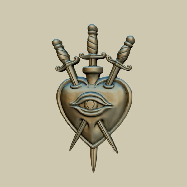 sagrado corazón, tres de espadas, gotico. - Image 7