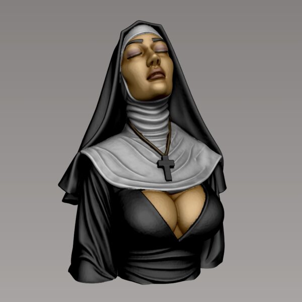 Busto de monja sexy, modelo 3D imprimible - Image 3