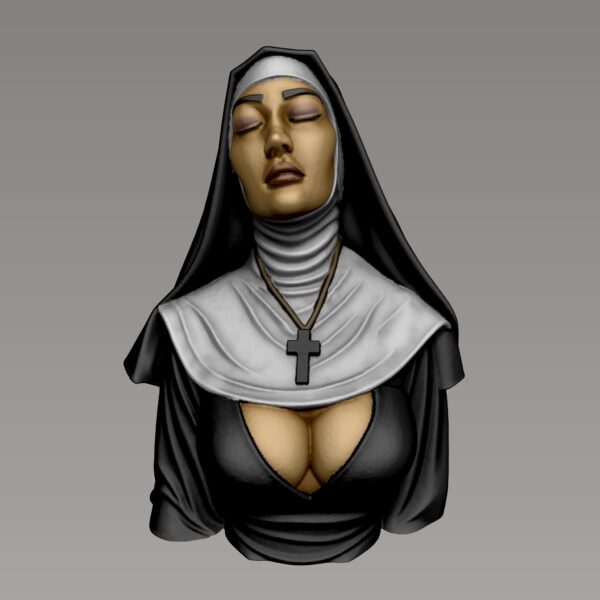 Busto de monja sexy, modelo 3D imprimible - Image 4