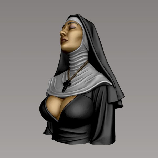 Busto de monja sexy, modelo 3D imprimible - Image 5