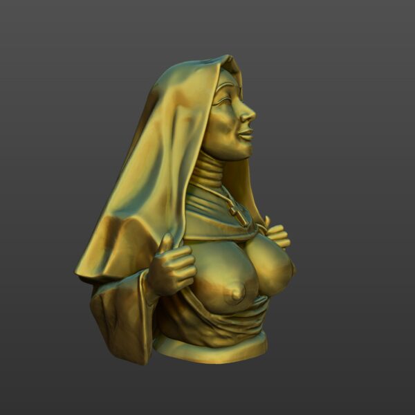 Printable erotic nun bust (NSFW version) - Image 6