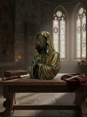 veiled nun busto for 3d pprint