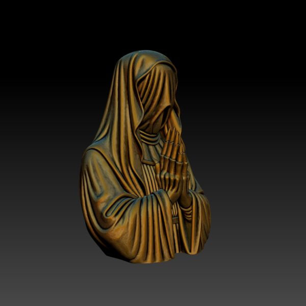 Bust of a Mystic Veiled Nun - Image 3