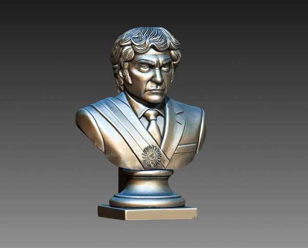 Busto Javier Milei STL para impresión 3D - Image 3