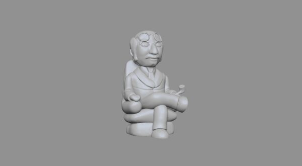 Figura de Carl Gustav Jung en estilo cartoon, modelo para impresión 3D - Image 3