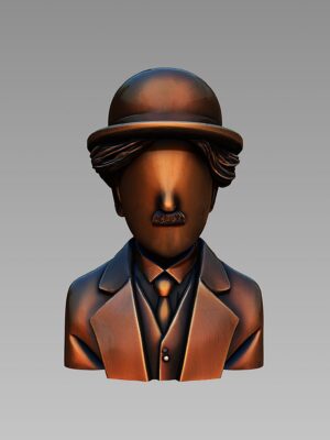 Busto decorativo abstracto de Charlie Chaplin