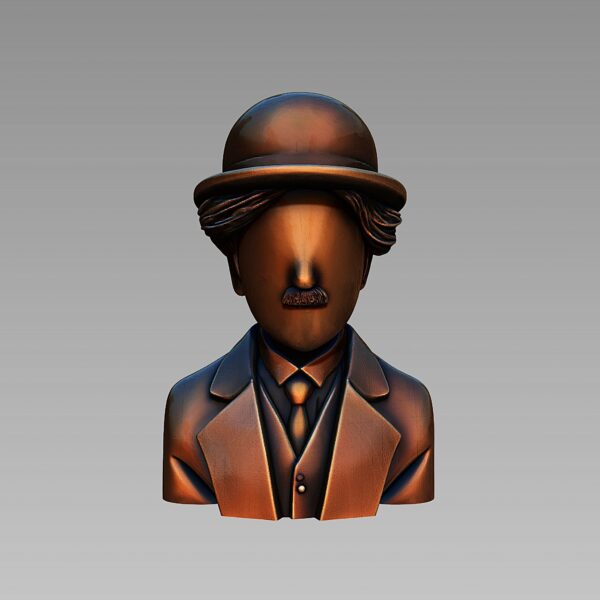 Busto decorativo abstracto de Charlie Chaplin