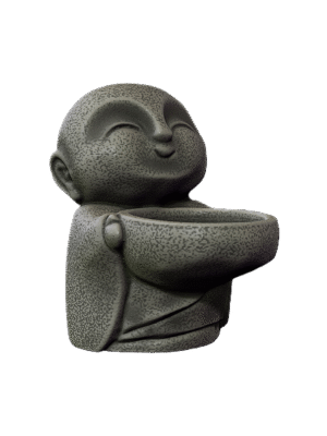 Portavelas LED con estatua de Buda Jizo