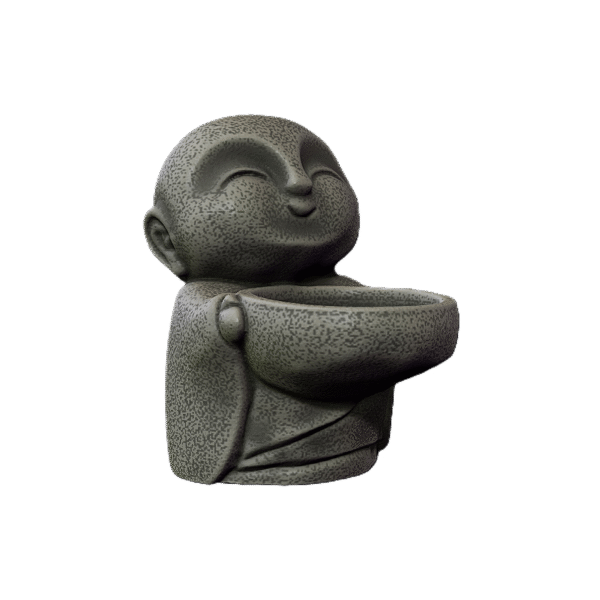 Portavelas LED con estatua de Buda Jizo