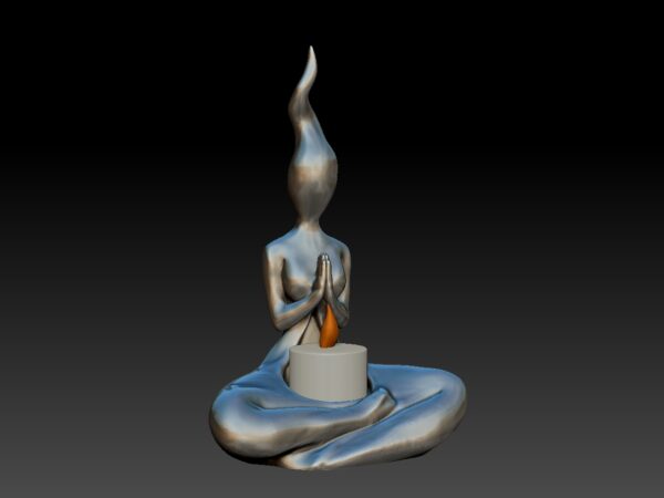 Candelabro LED Llama meditativa porta velas led - Image 4
