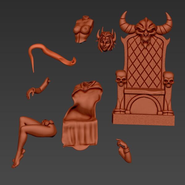 Figura de la Reina Demonio Cuervo para impresión 3D - Image 11