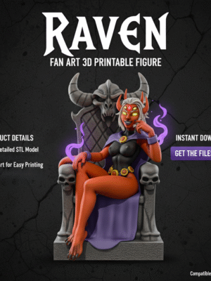 Figura de la Reina Demonio Cuervo para impresión 3D