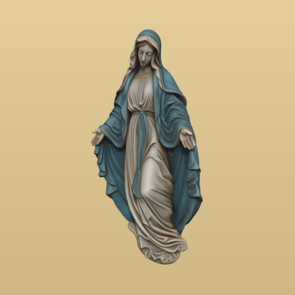 Ornamento de pared  Virgen de la Medalla Milagrosa STL - Image 3