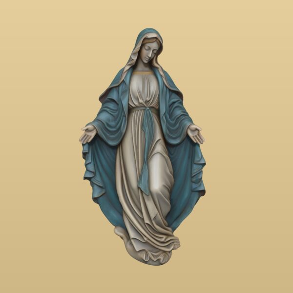 Ornamento de pared  Virgen de la Medalla Milagrosa STL - Image 2