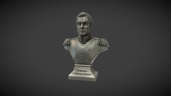 Almirante Guillermo Brown Busto para impresión 3D