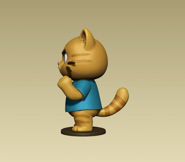 Lindo juguete de figura de gatito enojado - Image 4