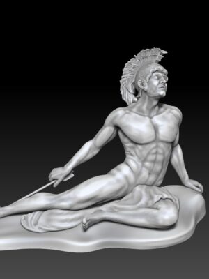 Aquiles Herido en el talon estatua clasica STL