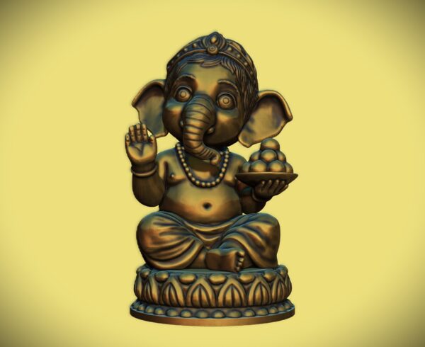 Linda estatua del bebé Ganesha v2