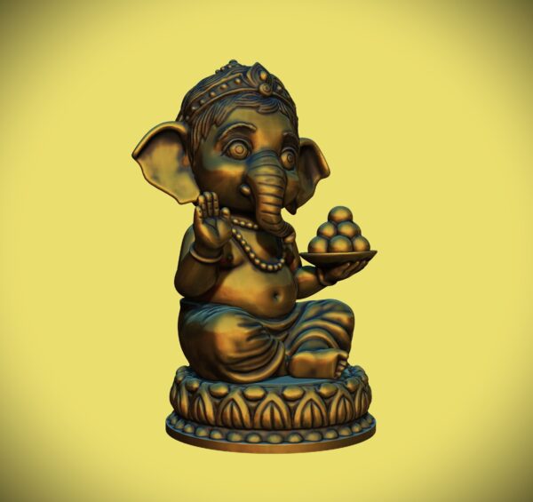 Linda estatua del bebé Ganesha v2 - Image 4