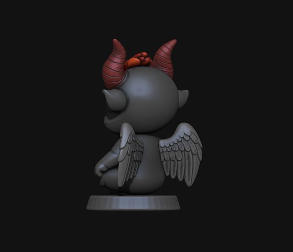 Adorable figurilla estilo Chibi de Baphomet para impresión 3D - Image 4