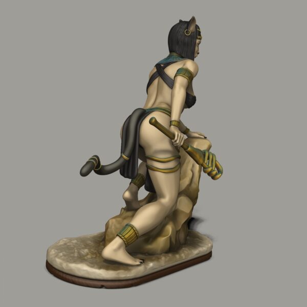 Estatua de la diosa Bastet para impresión 3D - Image 5