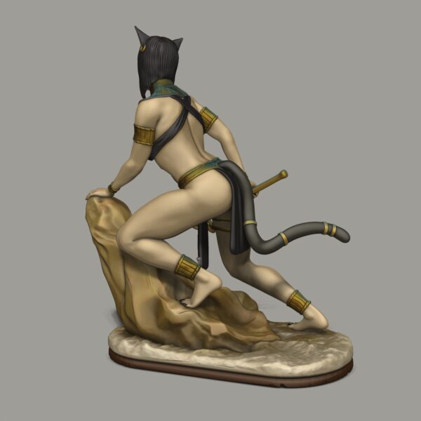 Estatua de la diosa Bastet para impresión 3D - Image 6