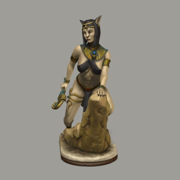 Estatua de la diosa Bastet para impresión 3D - Image 7