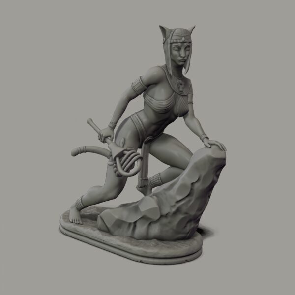 Estatua de la diosa Bastet para impresión 3D - Image 8