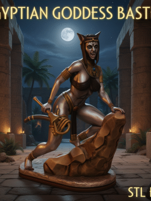 Estatua de la diosa Bastet para impresión 3D