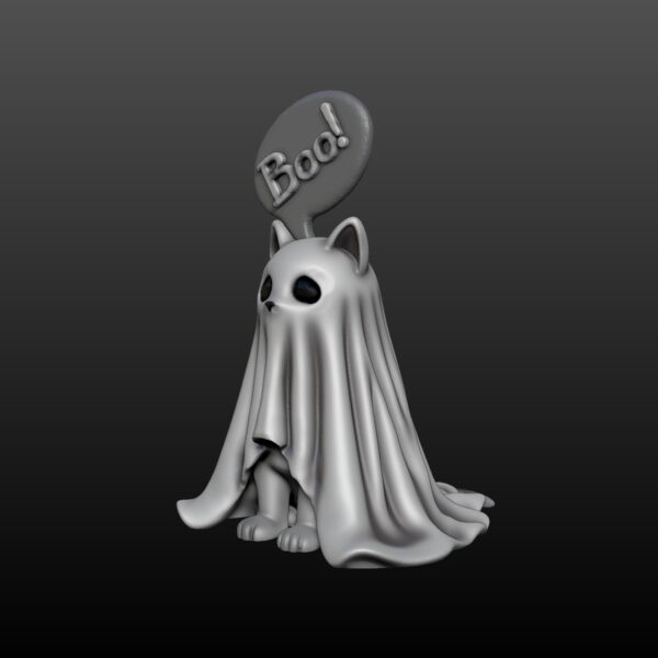 ¡Buu! Lindo gato fantasma para Halloween - Image 6