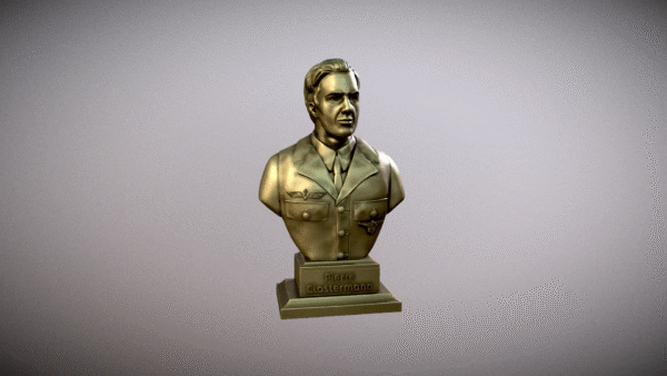 Busto de Pierre Clostermann Aviador - Image 2