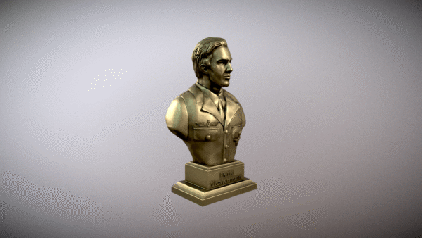 Busto de Pierre Clostermann Aviador - Image 3