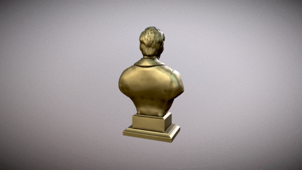 Busto de Pierre Clostermann Aviador - Image 4
