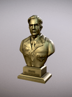 Busto de Pierre Clostermann Aviador